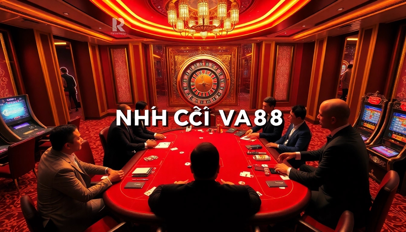 Experience the excitement at NHÀ CÁI VA88 with stunning visuals of luxurious casino games and lively players.