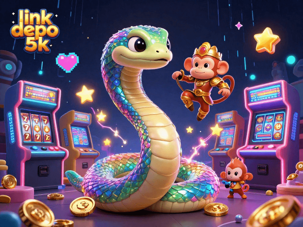 Experience thrilling gameplay at link depo 5k with vibrant casino visuals showcasing animated characters and gaming elements.