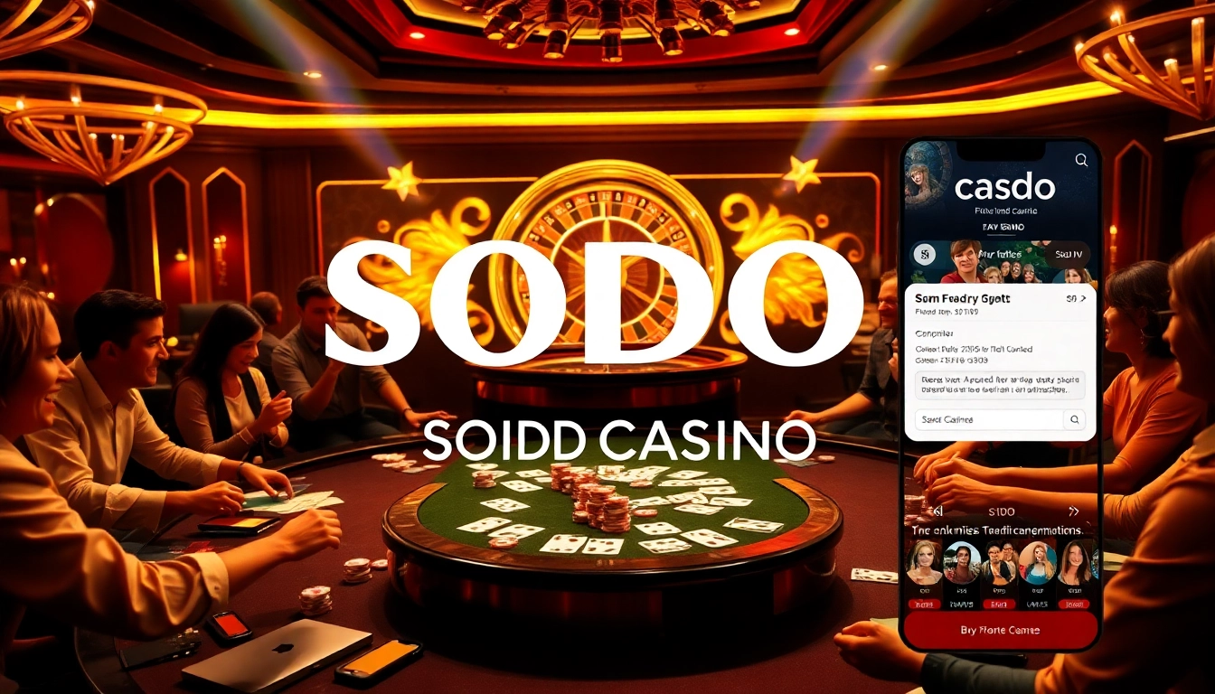 Exciting gaming at SODO CASINO with vibrant poker chips and a spinning roulette wheel.