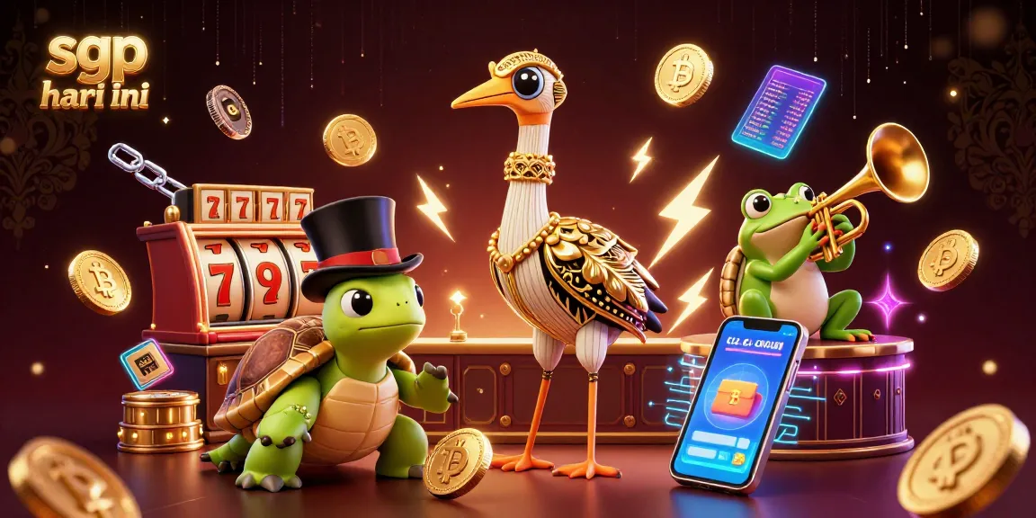 Engage with sgp hari ini through vibrant 3D illustration showcasing top-notch gambling elements.