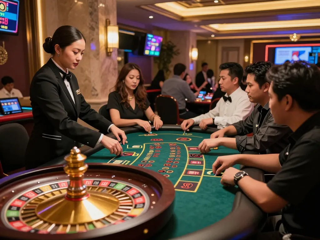 Alami keseronokan live casino Malaysia dengan pemain yang terlibat dalam permainan dealer sebenar seperti roulet dan blackjack.