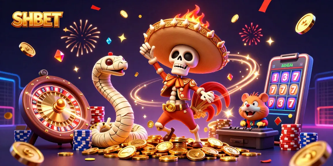 Experience victory with SHBET at an online casino, featuring lively characters and dynamic gaming elements.