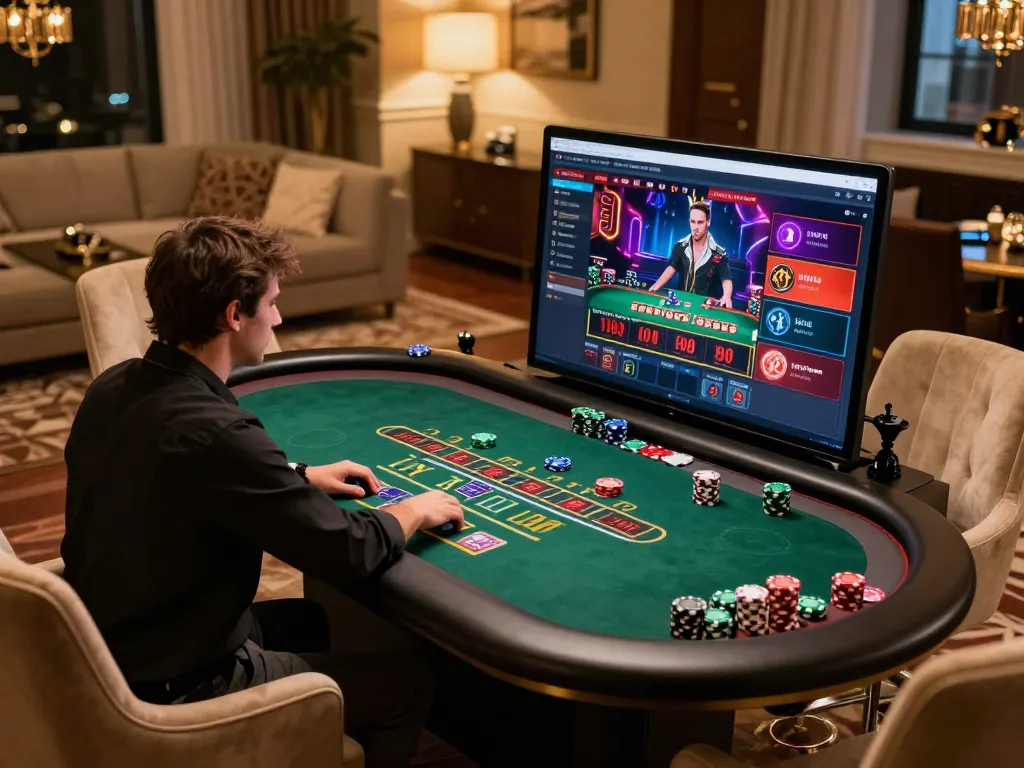 VSBET live dealer blackjack game displayed on a laptop screen, showcasing the excitement of online gambling.