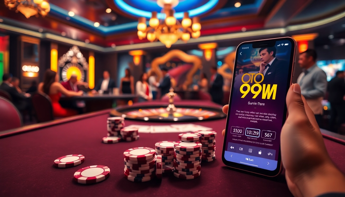 Experience the thrill of 99WIN with a luxurious poker scene showcasing excitement and elegance.