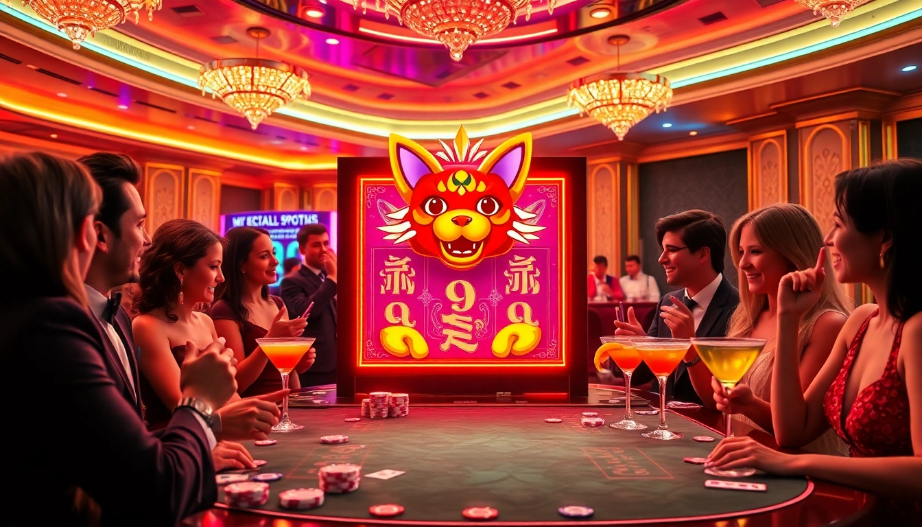 Engaging players spinning the demo slot lucky neko in a vibrant casino atmosphere.