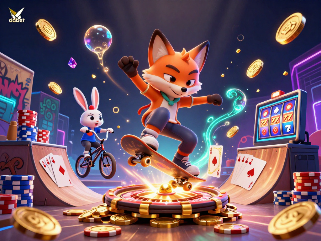 Experience thrilling action and winning vibes with dabet in this vibrant casino scene.