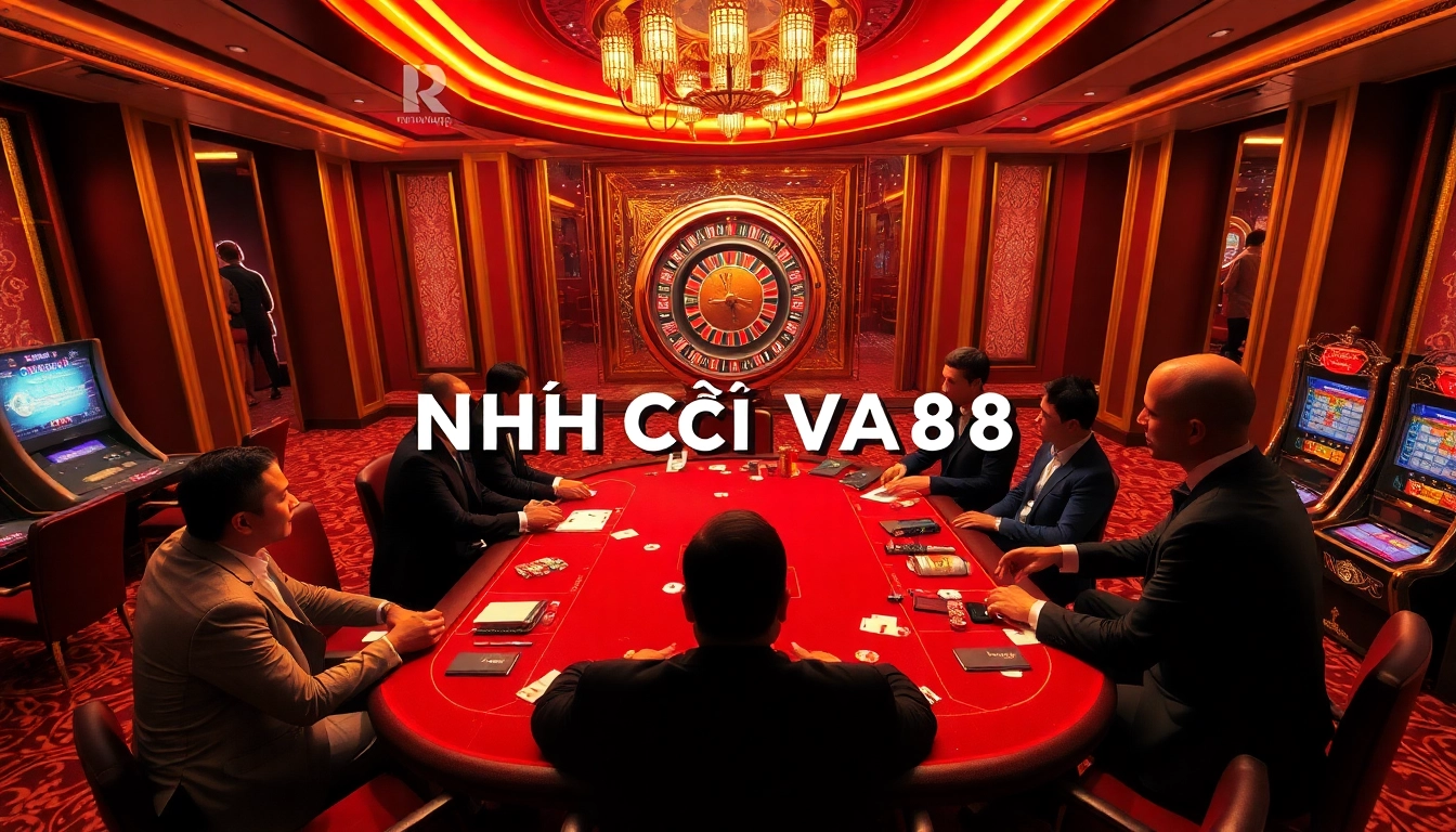 Experience the excitement at NHÀ CÁI VA88 with stunning visuals of luxurious casino games and lively players.