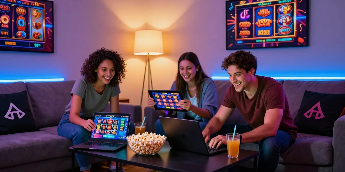 Engaged players enjoying games from new uk slot sites in a cozy living room setting.
