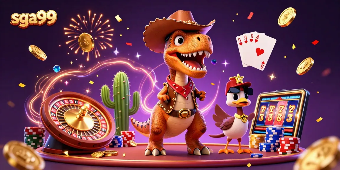 Experience thrilling action at sga99 with dynamic characters and exciting game elements in a vibrant casino scene.