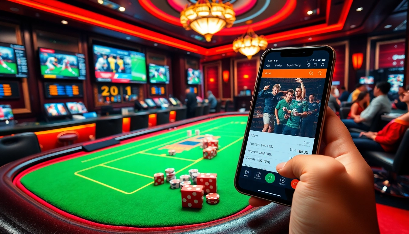 Experience แทงบอลโลก with a vibrant sports betting scene showcasing live matches and exciting betting activity.
