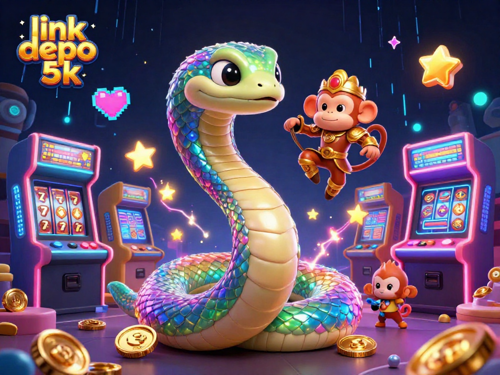 Experience thrilling gameplay at link depo 5k with vibrant casino visuals showcasing animated characters and gaming elements.