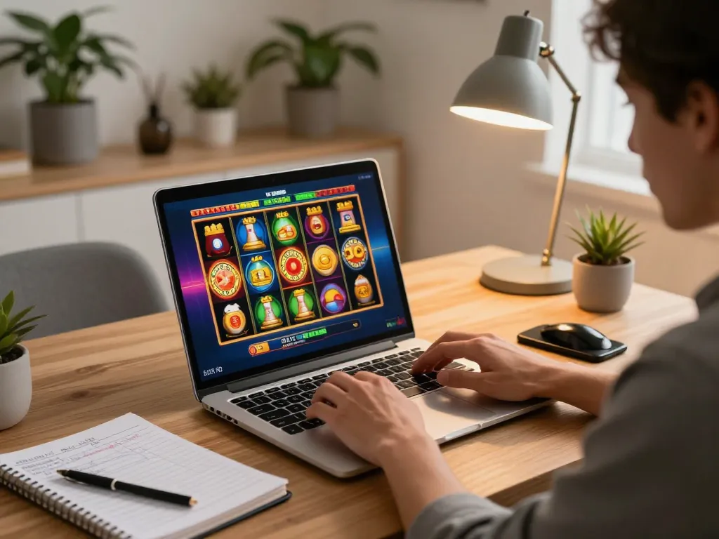 Menikmati permainan slot aman788 di rumah dengan animasi kemenangan yang ditampilkan.