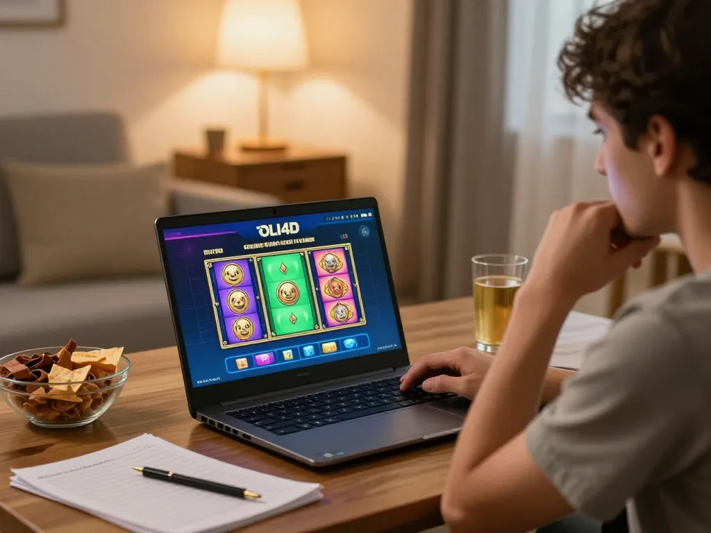 Engage with OLI4D alternatif for exciting online slot gameplay in a cozy home setting