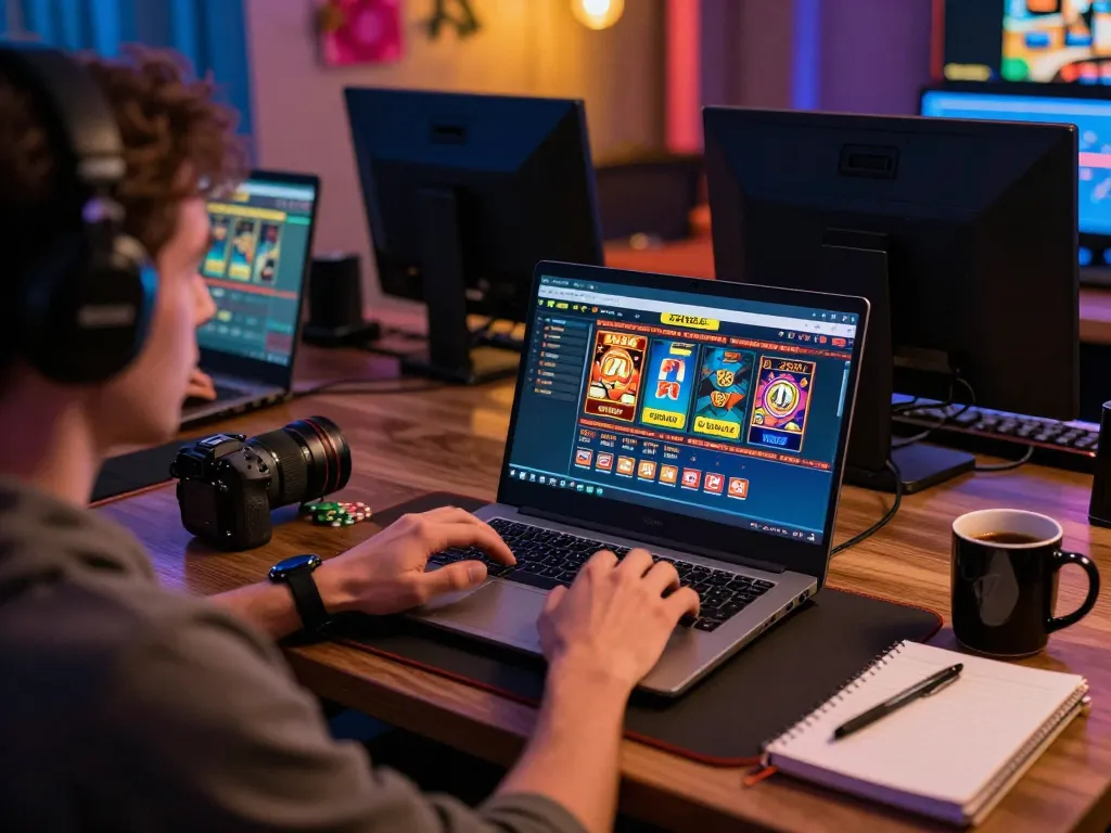Engaging online gameplay experience on goal123.ac with laptop showing poker interface.