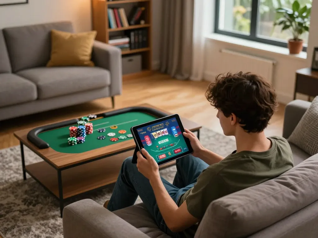 Experience thrilling online gaming at home with sunwin while enjoying poker games in a cozy setup.
