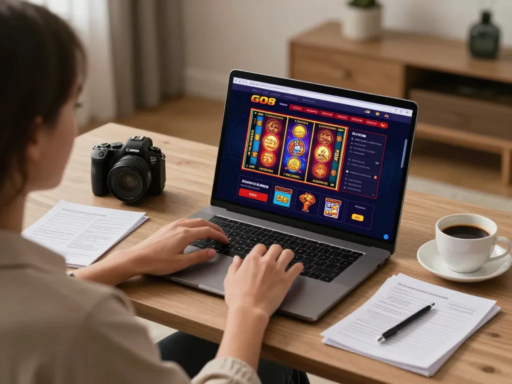 Engaging with the GO8 online casino platform for a seamless gambling experience at home.