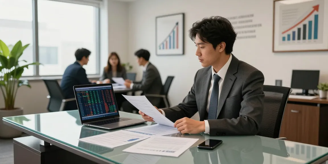 Expert financial advisor analysis at https://aisa.org.uk, showcasing investment strategies in a modern office.