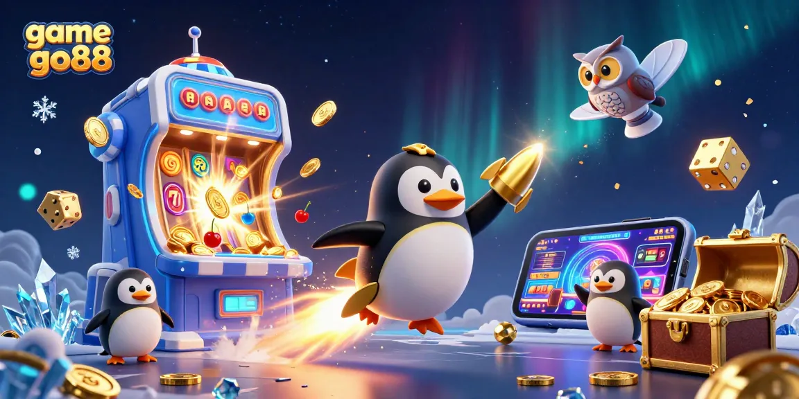 Experience the thrill of the game go88 with a dynamic space-themed casino illustration full of excitement and rewards.
