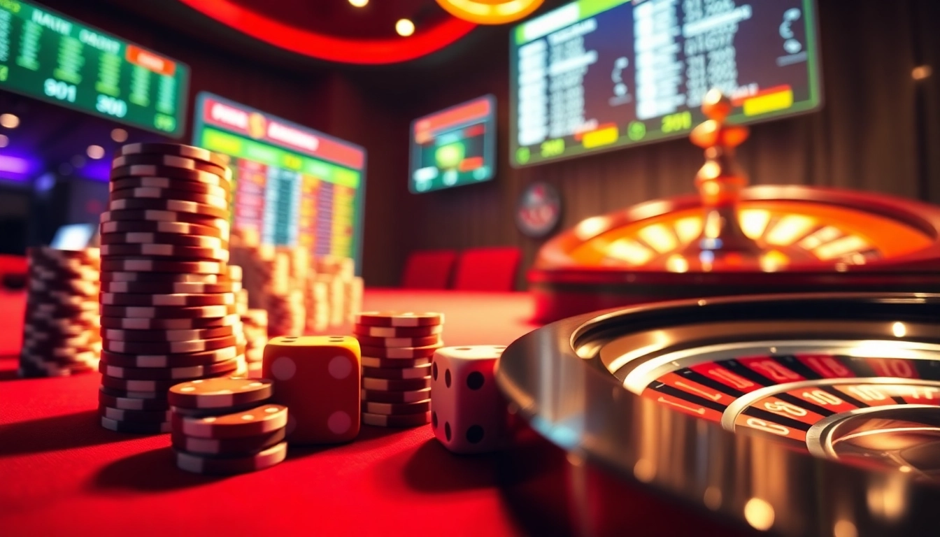 Experience the excitement of gaming with open88.mobi at a luxurious casino table filled with vibrant poker chips.