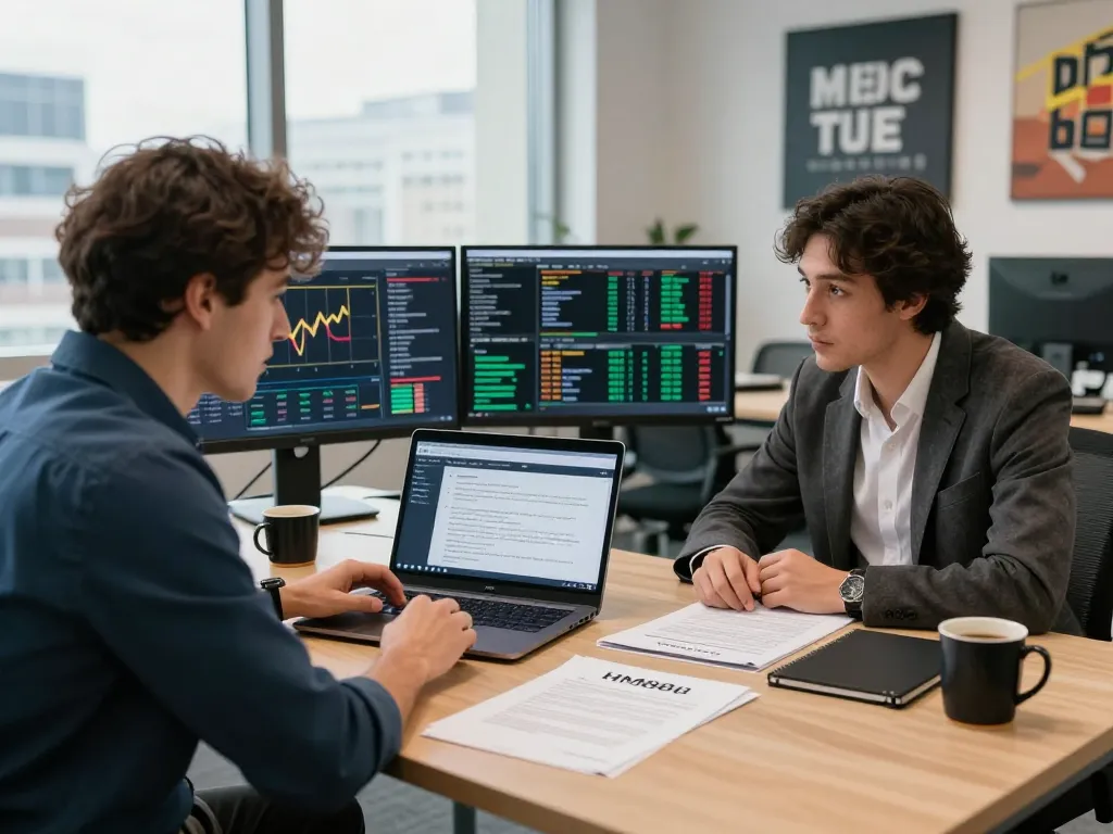 hm88 đối tác business partners discussing betting strategy in a modern office