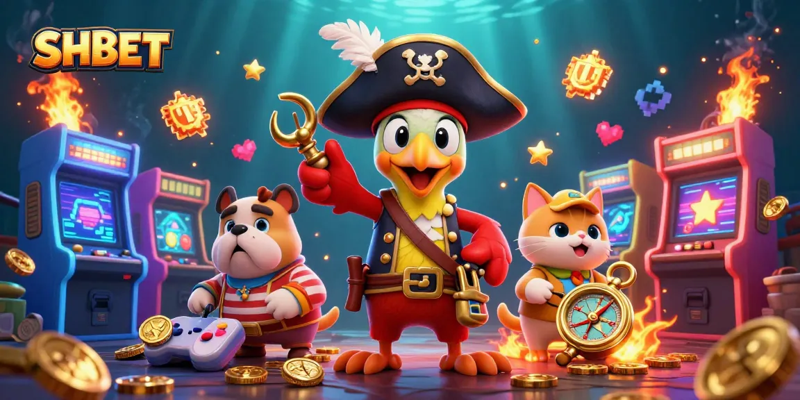 Experience thrilling gaming with SHBET's vibrant casino adventure featuring pirate characters and engaging 3D elements.