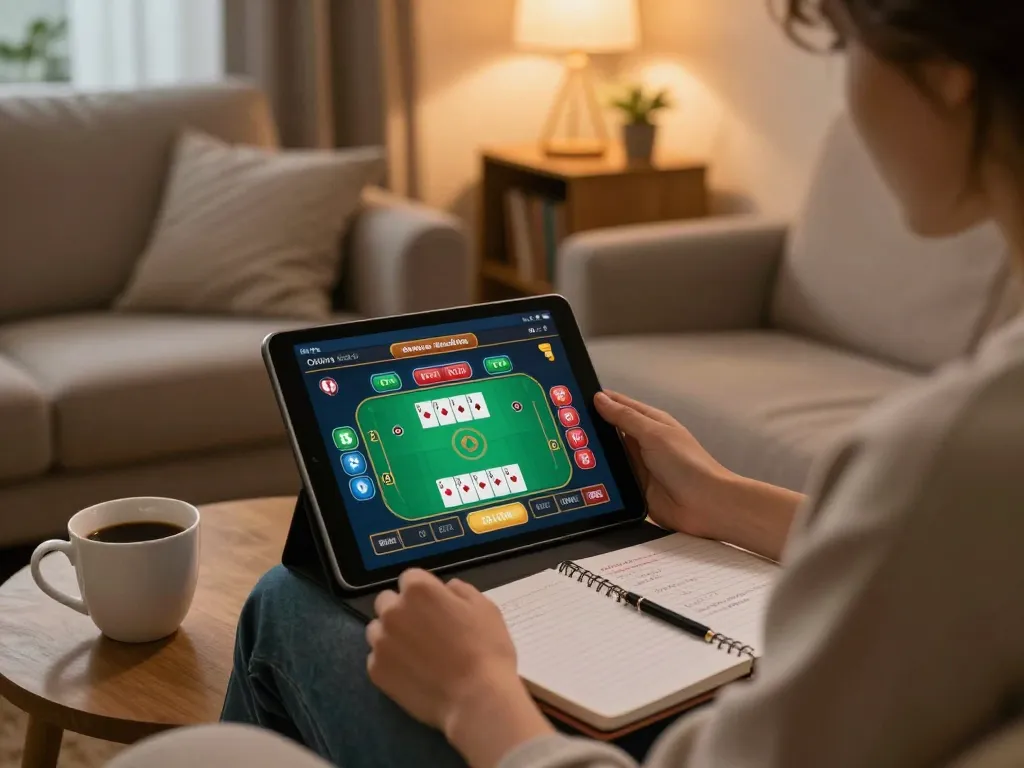 Placing bets and enjoying a poker game as you link vào lucky88 for online casino action from home.