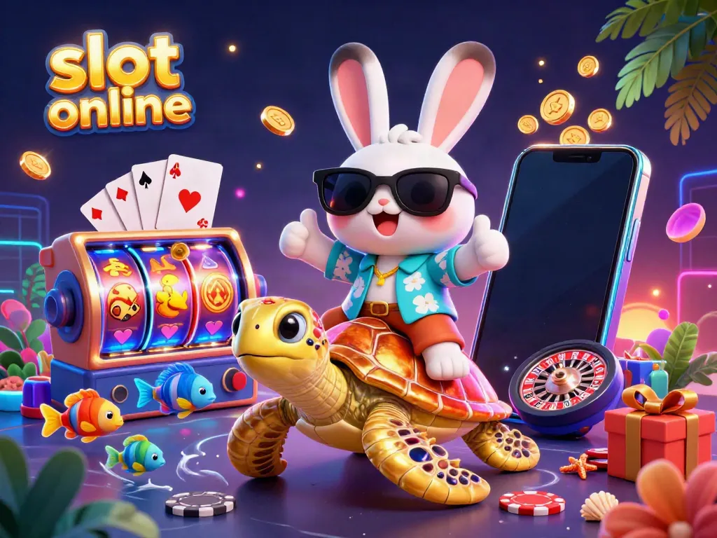 Spin to win with slot online featuring a lucky rabbit and a golden turtle.