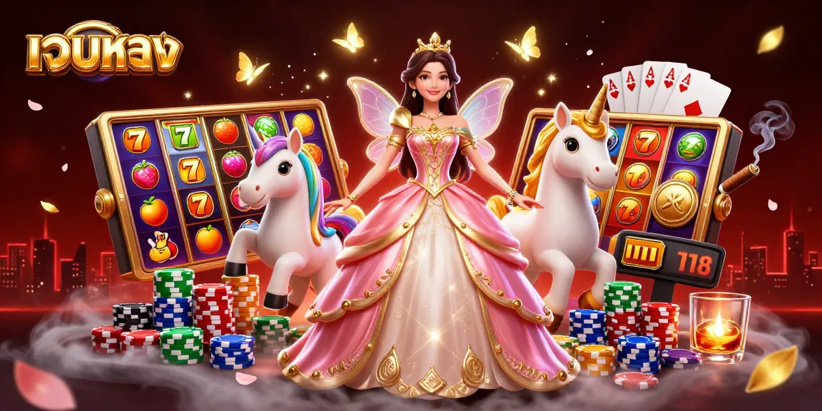 Spin the reels at เว็บตรง, featuring an enchanting scene with slot reels and vibrant fantasy elements.