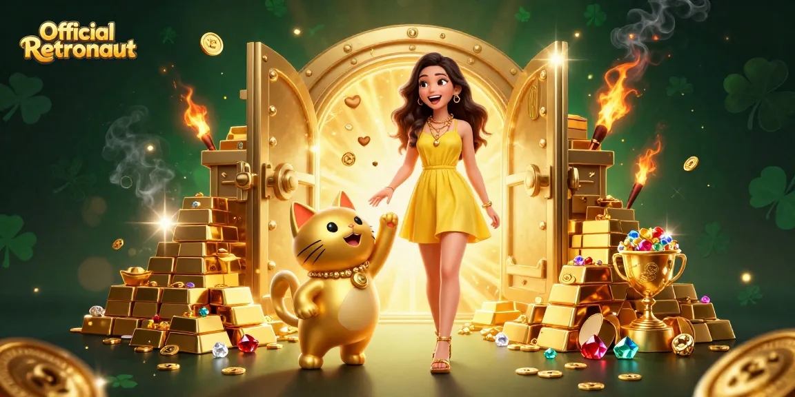 Experience the excitement with Official Retronaut as you win golden treasures in an Asian-themed casino.