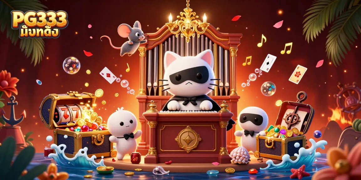Experience the excitement of PG333 มือถือ slots with dynamic visuals of a thrilling 3D casino scene.