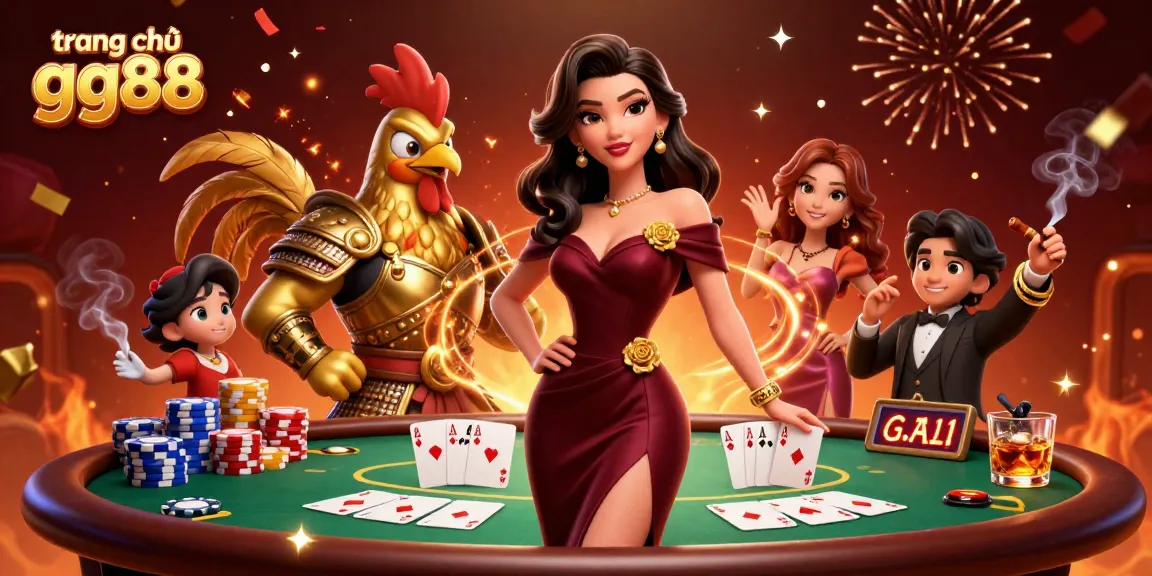 Experience the allure of chơi on trang chủ gg88 with vibrant 3D digital casino illustration.